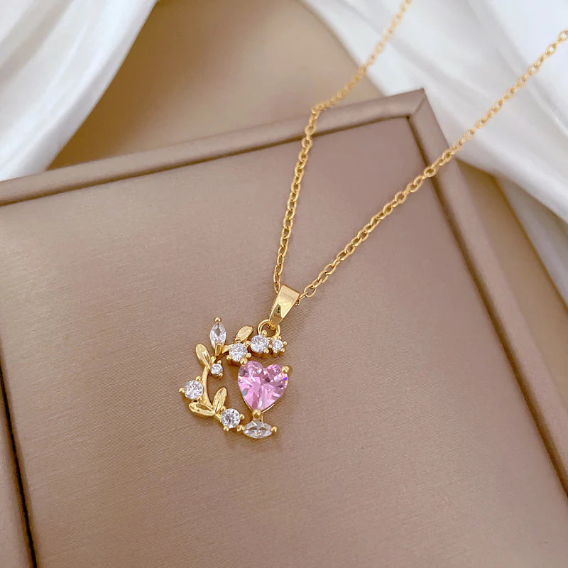 Collana Cuore Fiorito