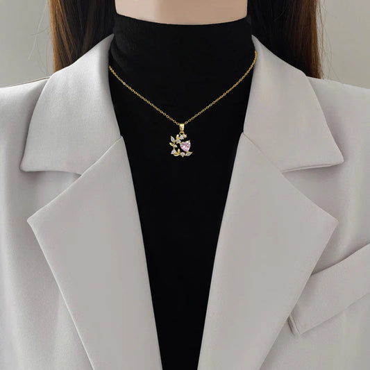 Collana Cuore Fiorito